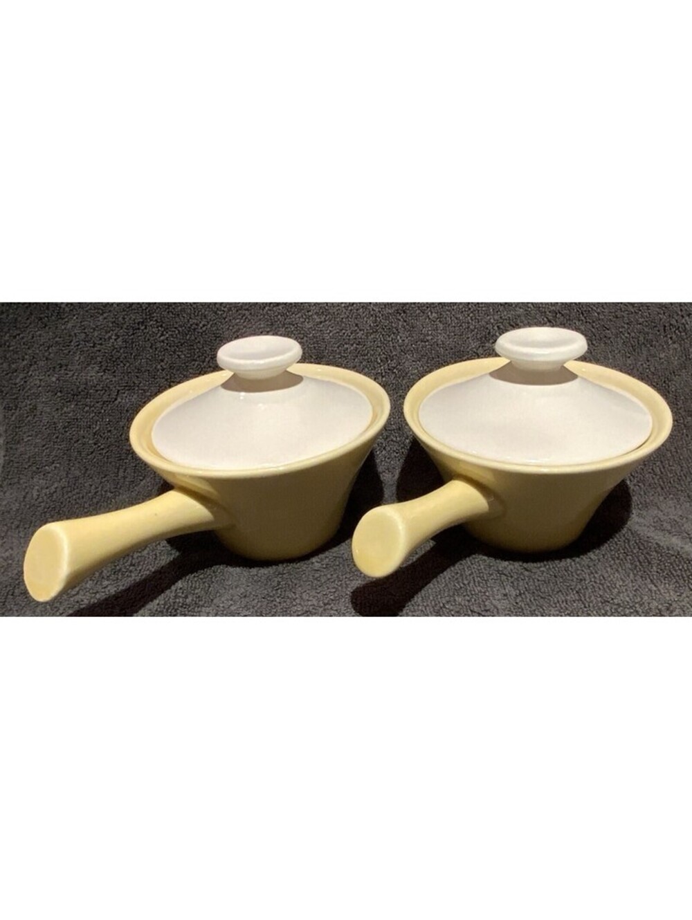 USA Pottery Mid-Century Modern Individual Casserole Dish’s with Lid - Set of Two